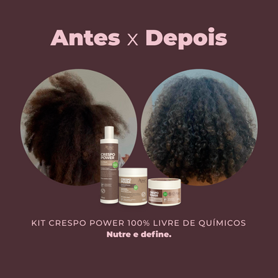 Kit Crespo Power - Co Wash, Máscara e Creme de Pentear (3 itens)