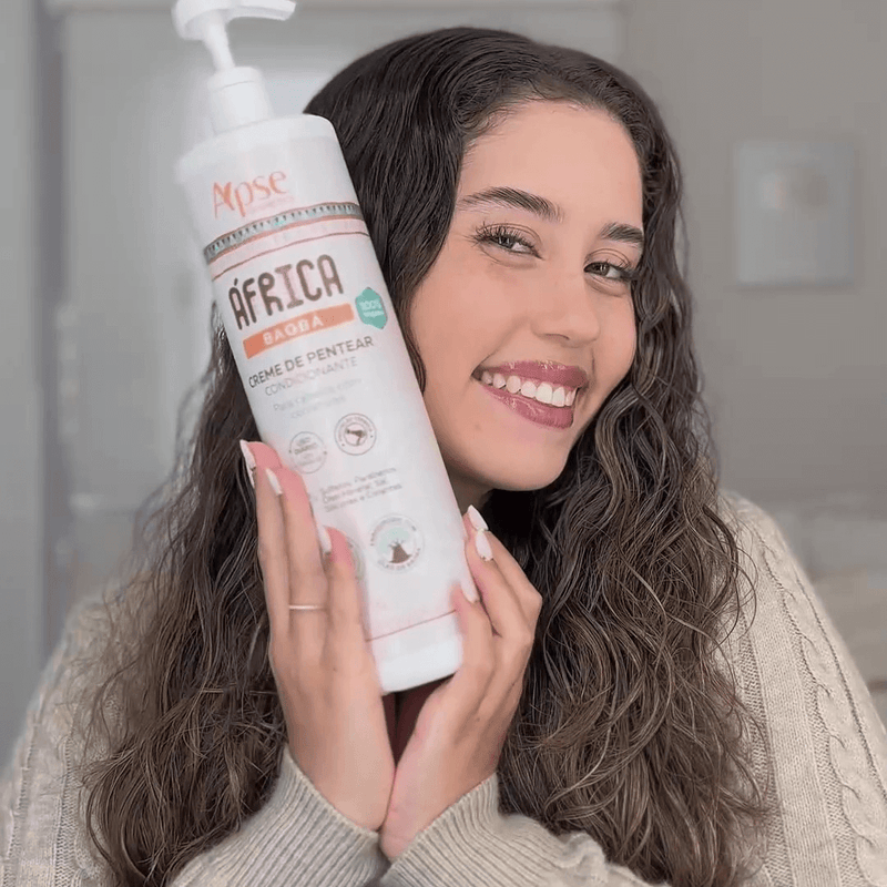 Kit África Baobá - Shampoo, Condicionador, Gelatina, Máscara e Creme de Pentear (5 ITENS)