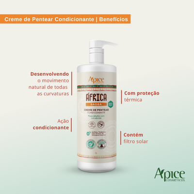 Creme de Pentear África Baobá 1000ml - Ação Condicionante